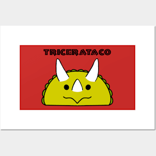 Triceratops Taco (Tricerataco) Posters and Art